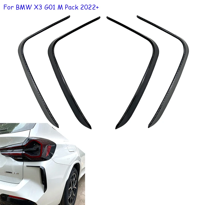 For BMW X3 Series G01 M Pack 2022+ Car Accessories Rear Bumper Splitter Spoiler Flag Stickers Rear Canard Air Vent Trim Cover
For BMW X3 Series G01 M Pack 2022+ Car Accessories Rear Bumper Splitter Spoiler Flag Stickers Rear Canard Air Vent Trim Cover