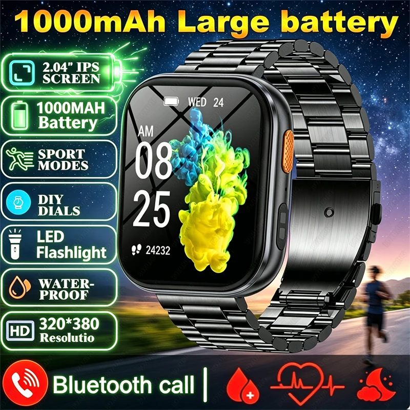 New 1000mAh Battery Smart Watch Women Heart Rate Sleep Monitoring Bluetooth Call IP68 Waterproof Smartwatch Men For Android IOS
New 1000mAh Battery Smart Watch Women Heart Rate Sleep Monitoring Bluetooth Call IP68 Waterproof Smartwatch Men For Android IOS