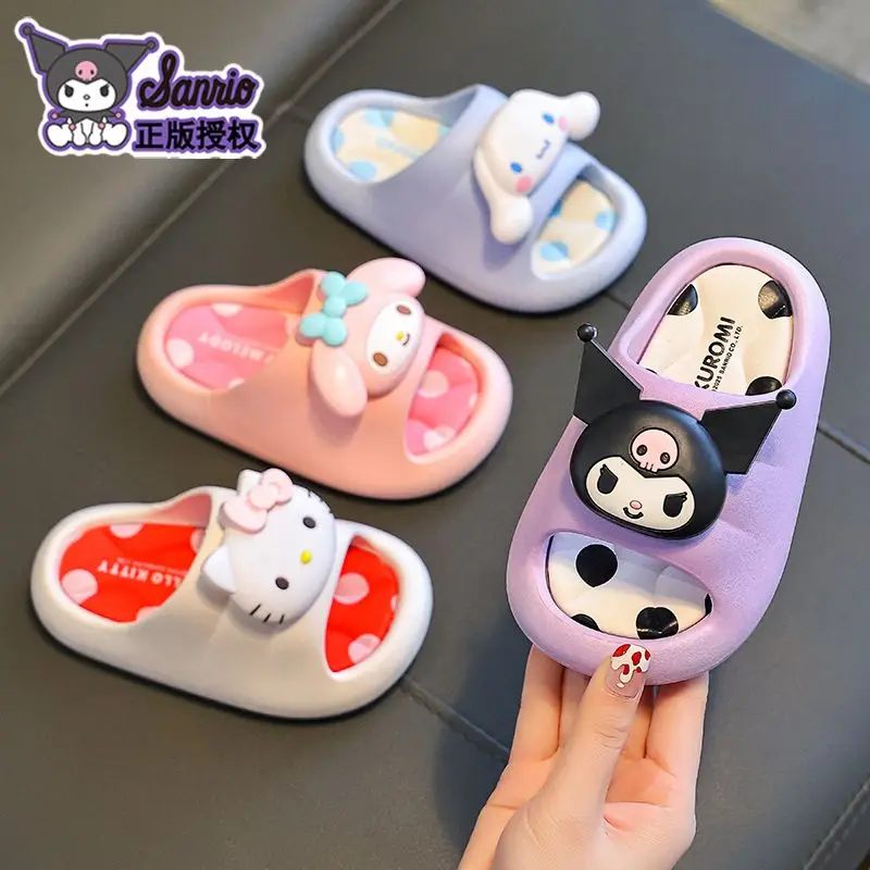 Kawaii Sanrio Kids Slides Cartoon 3D Ornament Polka-Dot Footbed Design Lightweight Non-Slip Pvc Casual Slippers for Daily Home
Kawaii Sanrio Kids Slides Cartoon 3D Ornament Polka-Dot Footbed Design Lightweight Non-Slip Pvc Casual Slippers for Daily Home