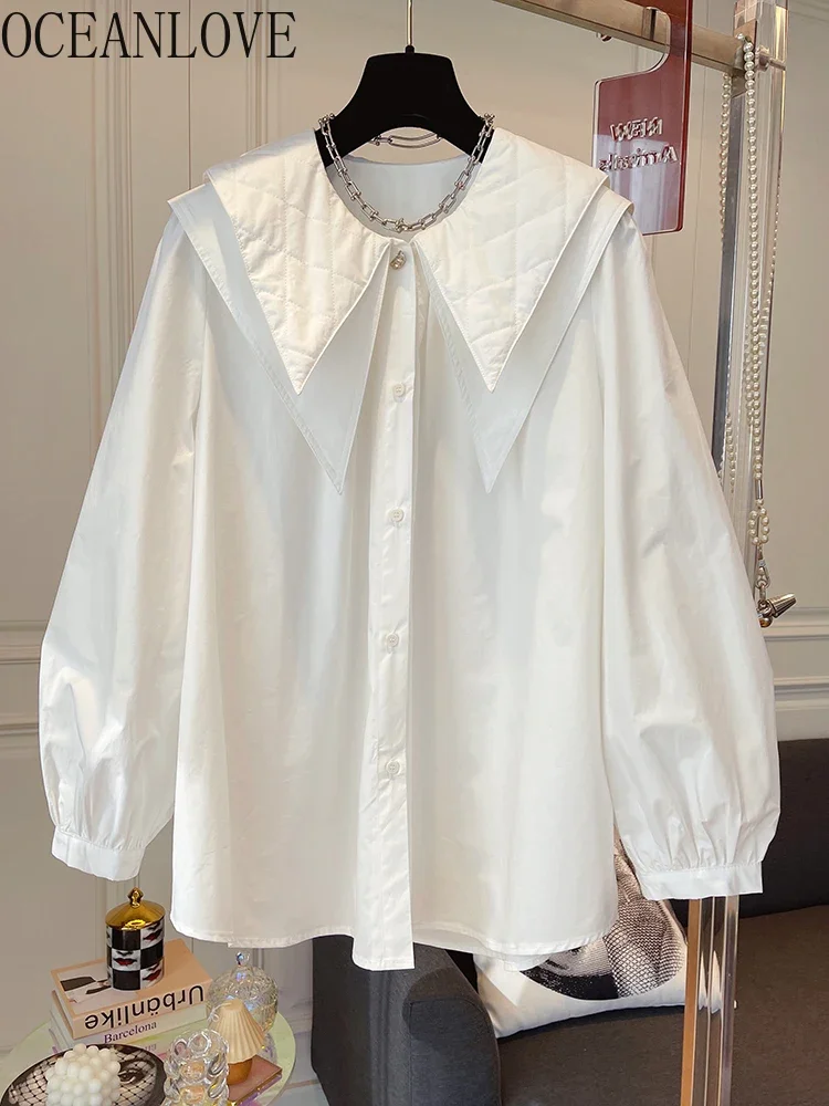OCEANLOVE Women Shirts Peter Pan Collar Spring Autumn Vintage Loose Blouses Korean Fashion Solid Elegant Casual Blusas Mujer
OCEANLOVE Women Shirts Peter Pan Collar Spring Autumn Vintage Loose Blouses Korean Fashion Solid Elegant Casual Blusas Mujer