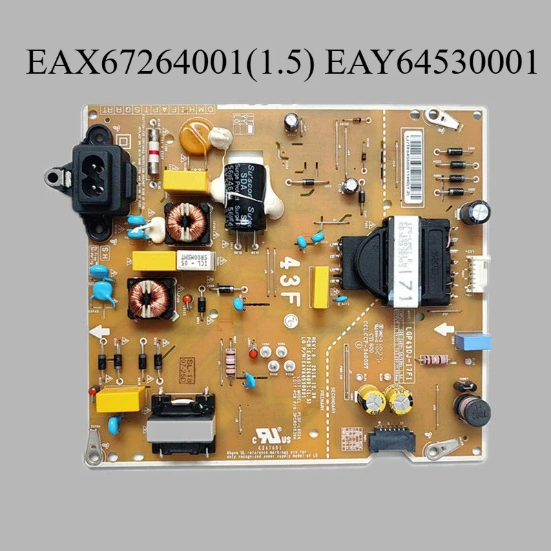 EAX67264001(1.5) EAY64530001 Power Supply Board is for 43LJ5500-UA 43LK5700PUA 43LM5700PUA
EAX67264001(1.5) EAY64530001 Power Supply Board is for 43LJ5500-UA 43LK5700PUA 43LM5700PUA