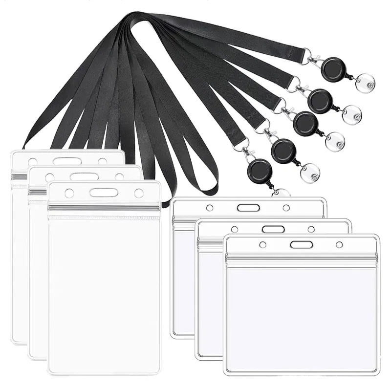 Держатель для карт (3/6 шт.) с черным выдвижным зажимом для бейджа, для рабочего удостоверения, с карабином и водонепроницаемым прочным шнурком из ПВХ TMZ
Держатель для карт (3/6 шт.) с черным выдвижным зажимом для бейджа, для рабочего удостоверения, с карабином и водонепроницаемым прочным шнурком из ПВХ TMZ