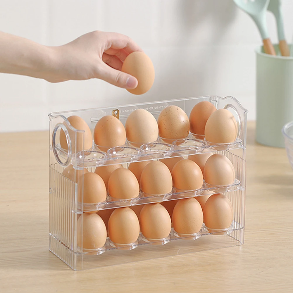 Egg Storage Box Large Capacity Vertical ganizer For Refrigerator Kitchen PET Material Egg Tray Holder Rack Container
Egg Storage Box Large Capacity Vertical ganizer For Refrigerator Kitchen PET Material Egg Tray Holder Rack Container
