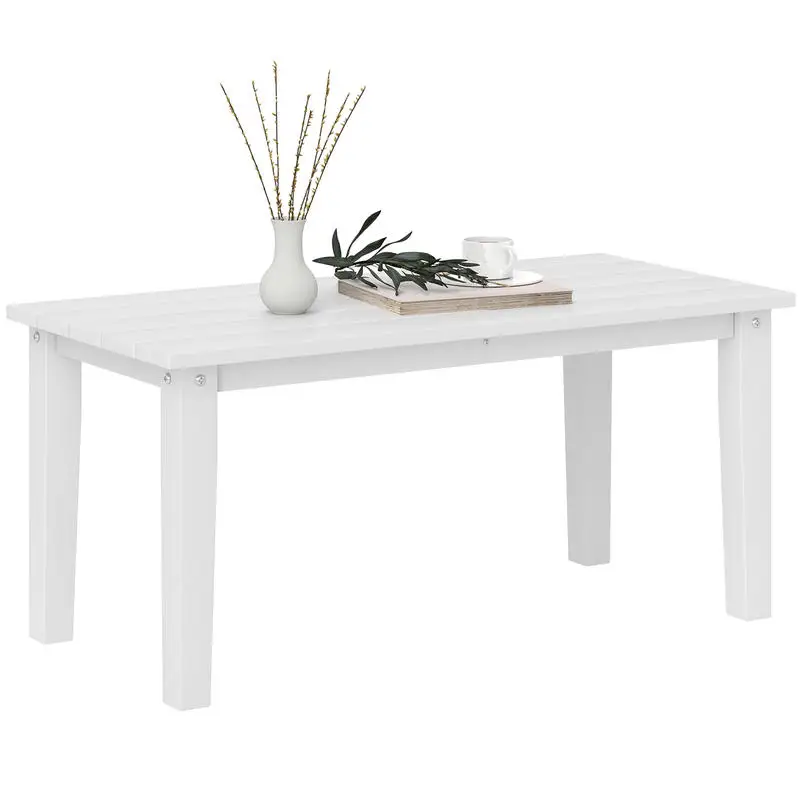 Outdoor Garden Coffee Table, HDPE All-Weather Rectangular Outdoor Garden Table with Slatted Tabletop for Patio, Balcony, 91 x 44 x 42 cm, White
Outdoor Garden Coffee Table, HDPE All-Weather Rectangular Outdoor Garden Table with Slatted Tabletop for Patio, Balcony, 91 x 44 x 42 cm, White
