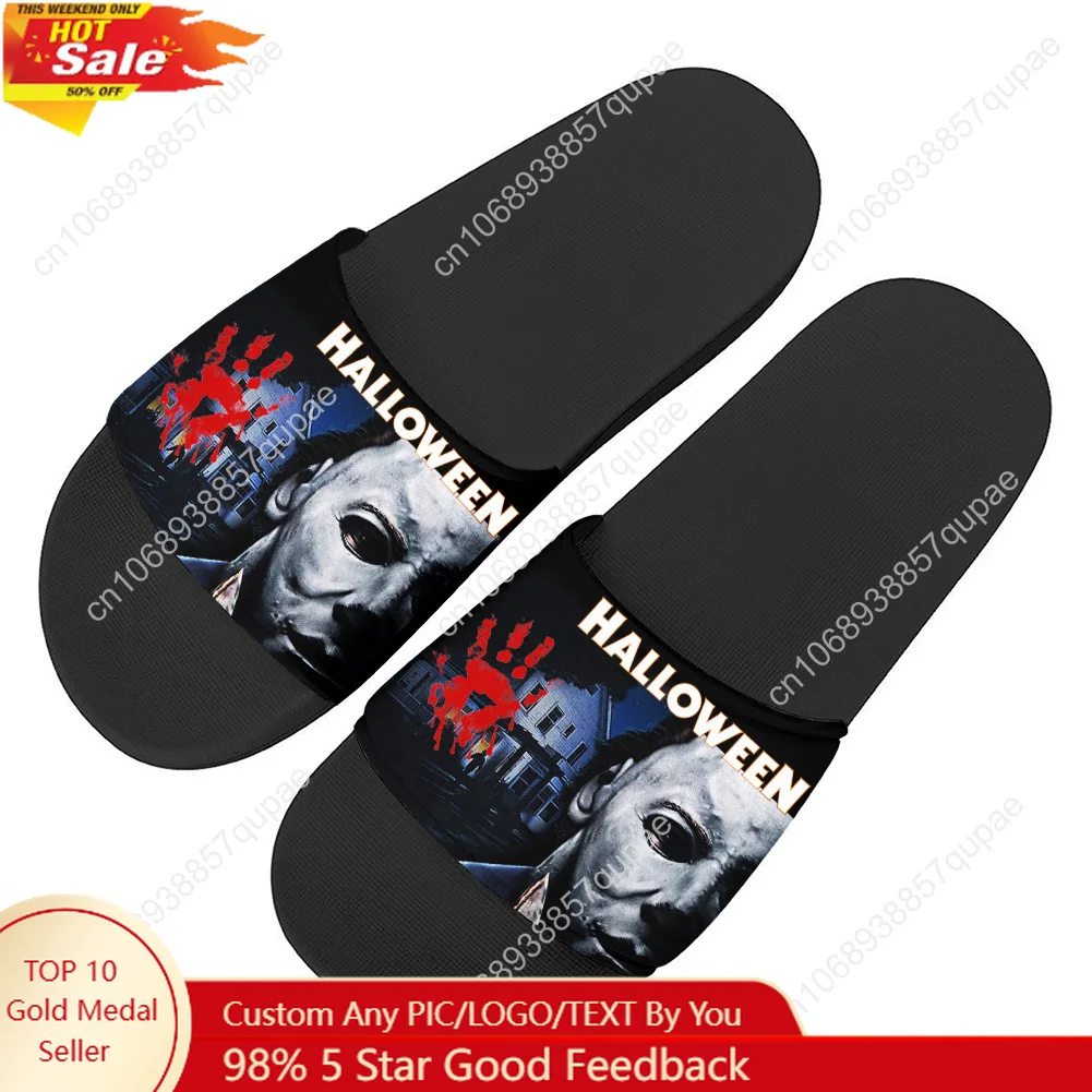 Michael Myers Halloween Killer Slippers Home Water Shoes Mens Womens Beach Pool Sandals High Quality Custom Summer Slipper
Michael Myers Halloween Killer Slippers Home Water Shoes Mens Womens Beach Pool Sandals High Quality Custom Summer Slipper