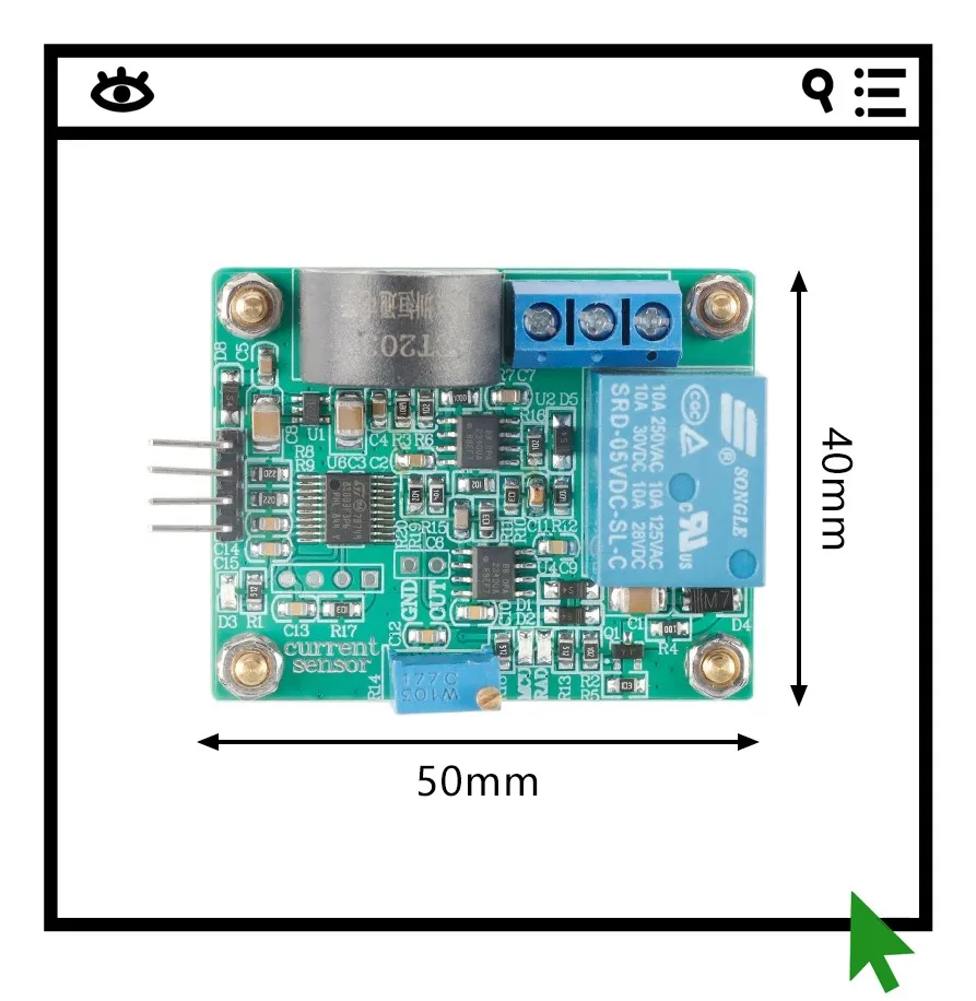 AC current detection sensor module 10A/20A transformer current protection control relay
AC current detection sensor module 10A/20A transformer current protection control relay