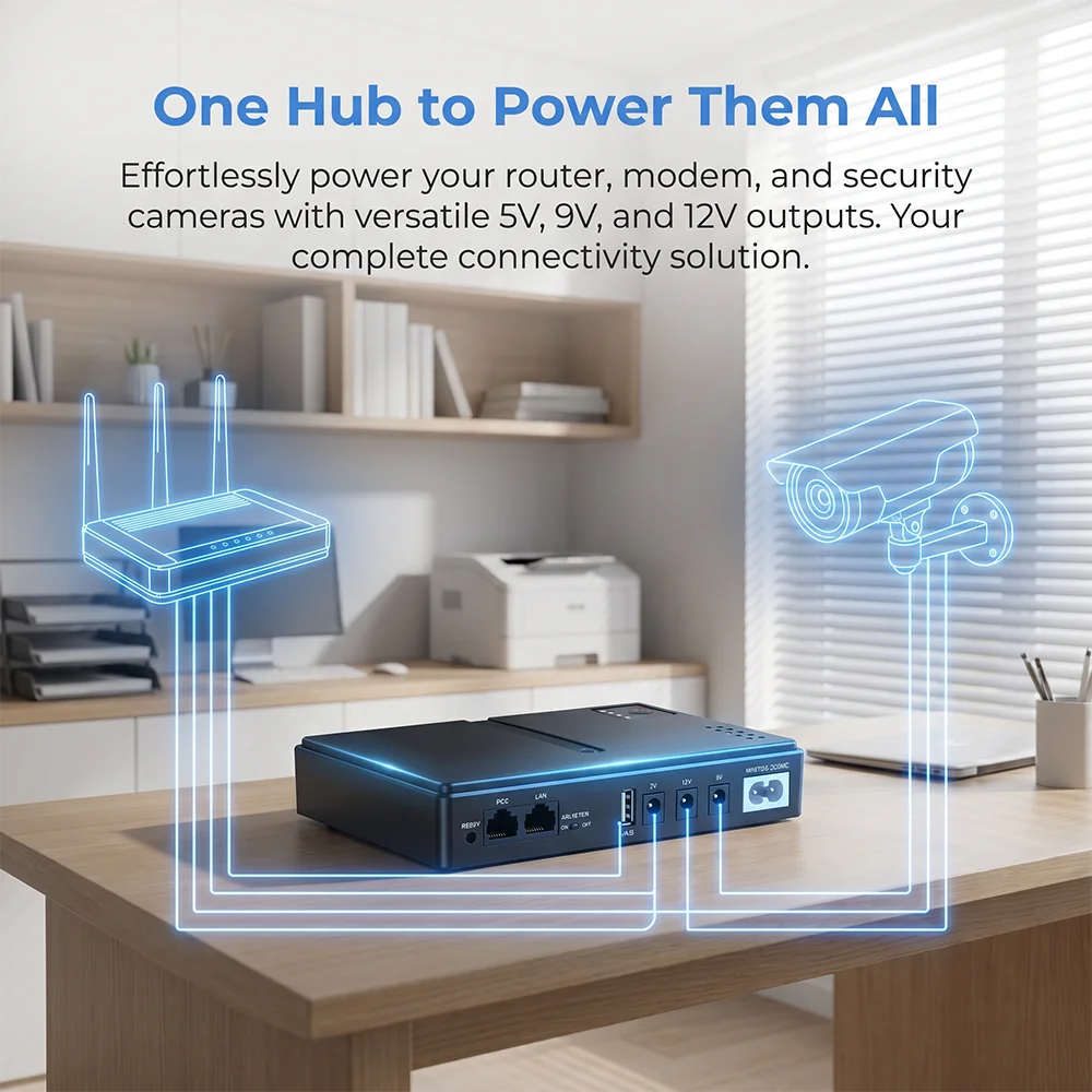 1018L DC UPS Uninterruptible Power Supply 5V 9V 12V 15V 24V Multi Voltage Backup Power Bank for Router Optical Modem Monitoring
1018L DC UPS Uninterruptible Power Supply 5V 9V 12V 15V 24V Multi Voltage Backup Power Bank for Router Optical Modem Monitoring