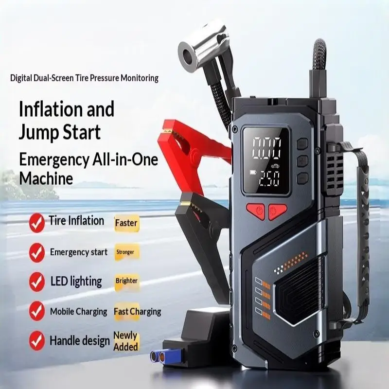 【MO】Portable Jump Starter With Air Compressor For 12V Petrol Car 150 PSI Car Tires Air Pump With LED Lights & Pressure Gauge
【MO】Portable Jump Starter With Air Compressor For 12V Petrol Car 150 PSI Car Tires Air Pump With LED Lights & Pressure Gauge