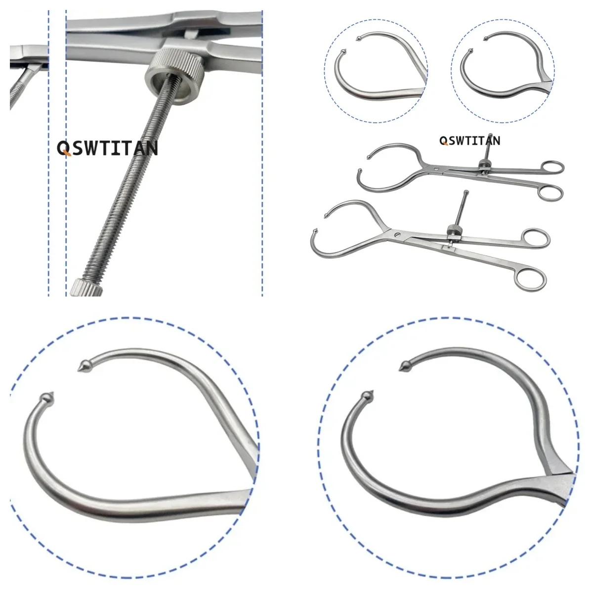 Bone Stainless Steel Reduction Forceps Ball Head Orthopedic Reduction & Fixation Instrument QSWTITAN
Bone Stainless Steel Reduction Forceps Ball Head Orthopedic Reduction & Fixation Instrument QSWTITAN