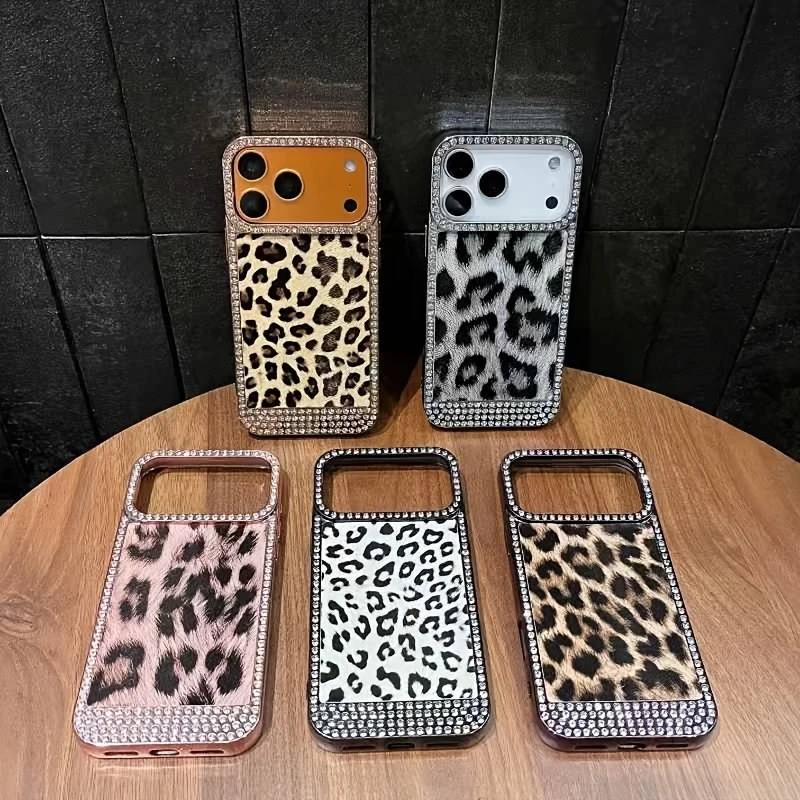 Leopard Print Plush Phone Case For iPhone 17 16 15 14 13 Pro Max Rhinestone Frame Shockproof Fashion Women's Protective case
Leopard Print Plush Phone Case For iPhone 17 16 15 14 13 Pro Max Rhinestone Frame Shockproof Fashion Women's Protective case