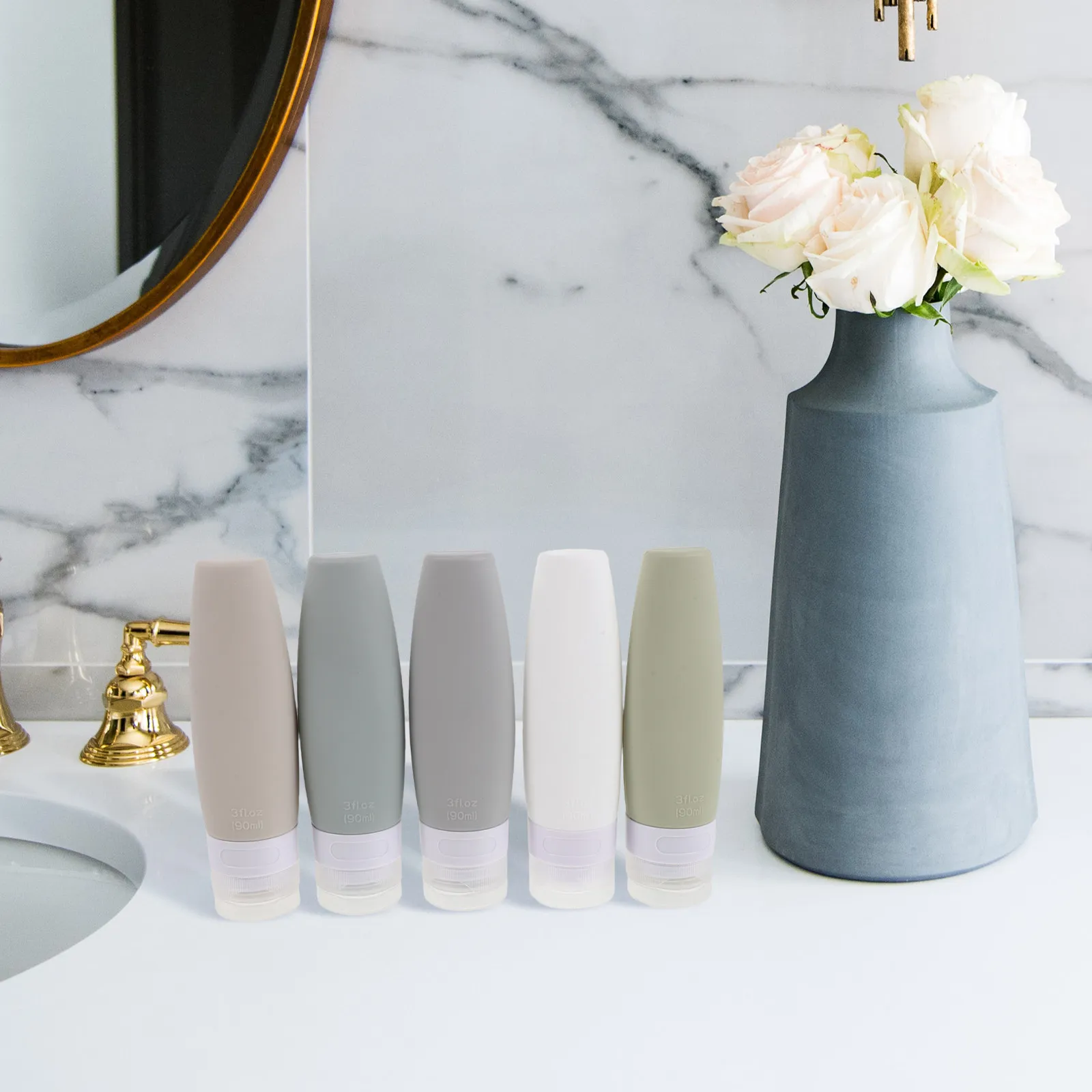 5Pcs Travel Bottle Set Leakproof Silicone Squeezable Refillable Containers for Toiletries Shampoo Conditioner Lotion Travel
5Pcs Travel Bottle Set Leakproof Silicone Squeezable Refillable Containers for Toiletries Shampoo Conditioner Lotion Travel