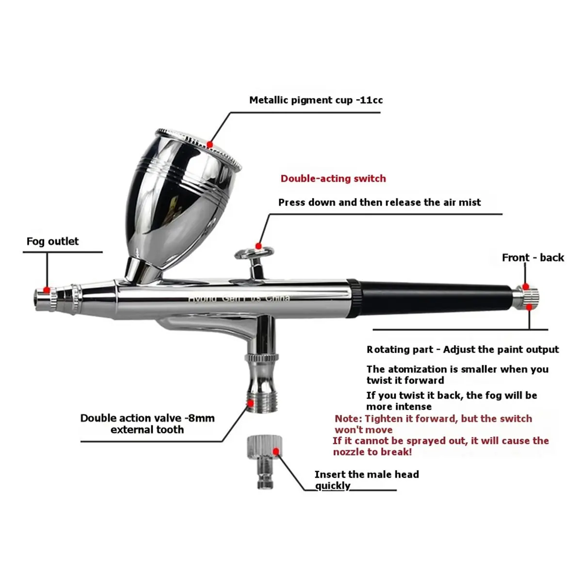 Promotional-0.3/0.5mm Feed Dual-Action Airbrush Kit for Art, Cake Decorating, and Crafts A
Promotional-0.3/0.5mm Feed Dual-Action Airbrush Kit for Art, Cake Decorating, and Crafts A