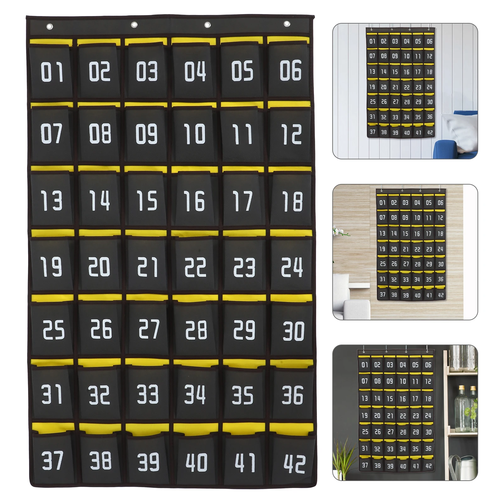 42 Pockets Phone Storage Bag Non-woven Thick Hanging Holes Numbered Wall Organizer Deep Grey Miscellaneous Travel Teaching
42 Pockets Phone Storage Bag Non-woven Thick Hanging Holes Numbered Wall Organizer Deep Grey Miscellaneous Travel Teaching