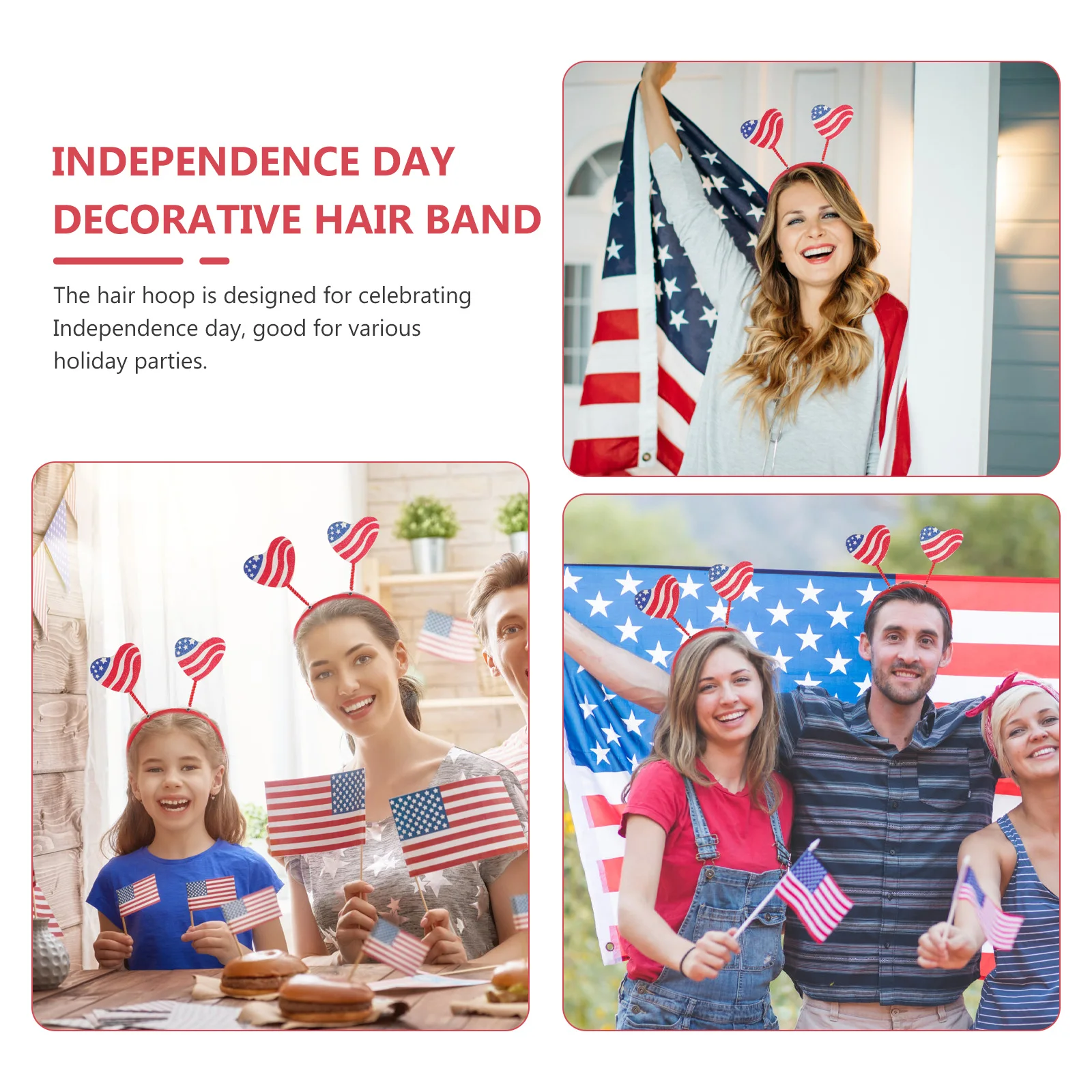 2pcs Independence Day Hairbands Patriotic Design for 4th July Party Decorations Festive Accessories cosplay Supplies Holiday
2pcs Independence Day Hairbands Patriotic Design for 4th July Party Decorations Festive Accessories cosplay Supplies Holiday