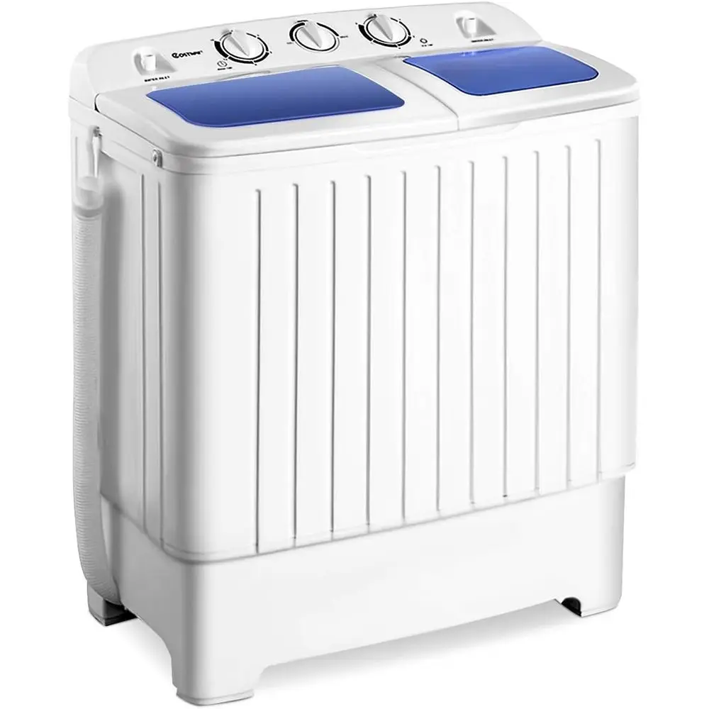 Portable Mini Compact Twin Tub Washing hine 20lbs Washer Spain Spinner Portable Washing hine, Blue+ White
Portable Mini Compact Twin Tub Washing hine 20lbs Washer Spain Spinner Portable Washing hine, Blue+ White