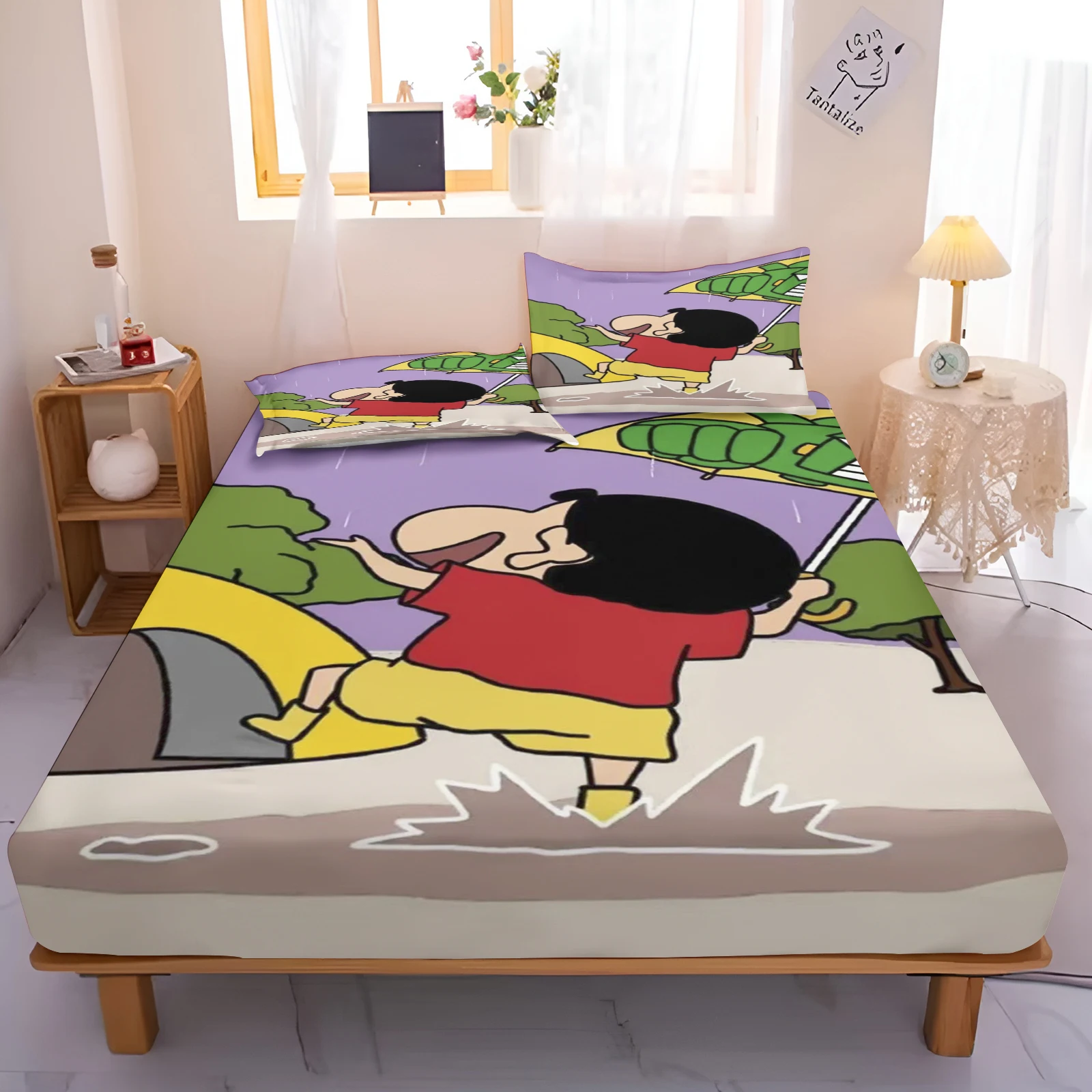 Мультяшная простыня Shin-chan, чехол для подростков, эластичное постельное белье, милые простыни с цифровой печатью, детское постельное белье
Мультяшная простыня Shin-chan, чехол для подростков, эластичное постельное белье, милые простыни с цифровой печатью, детское постельное белье