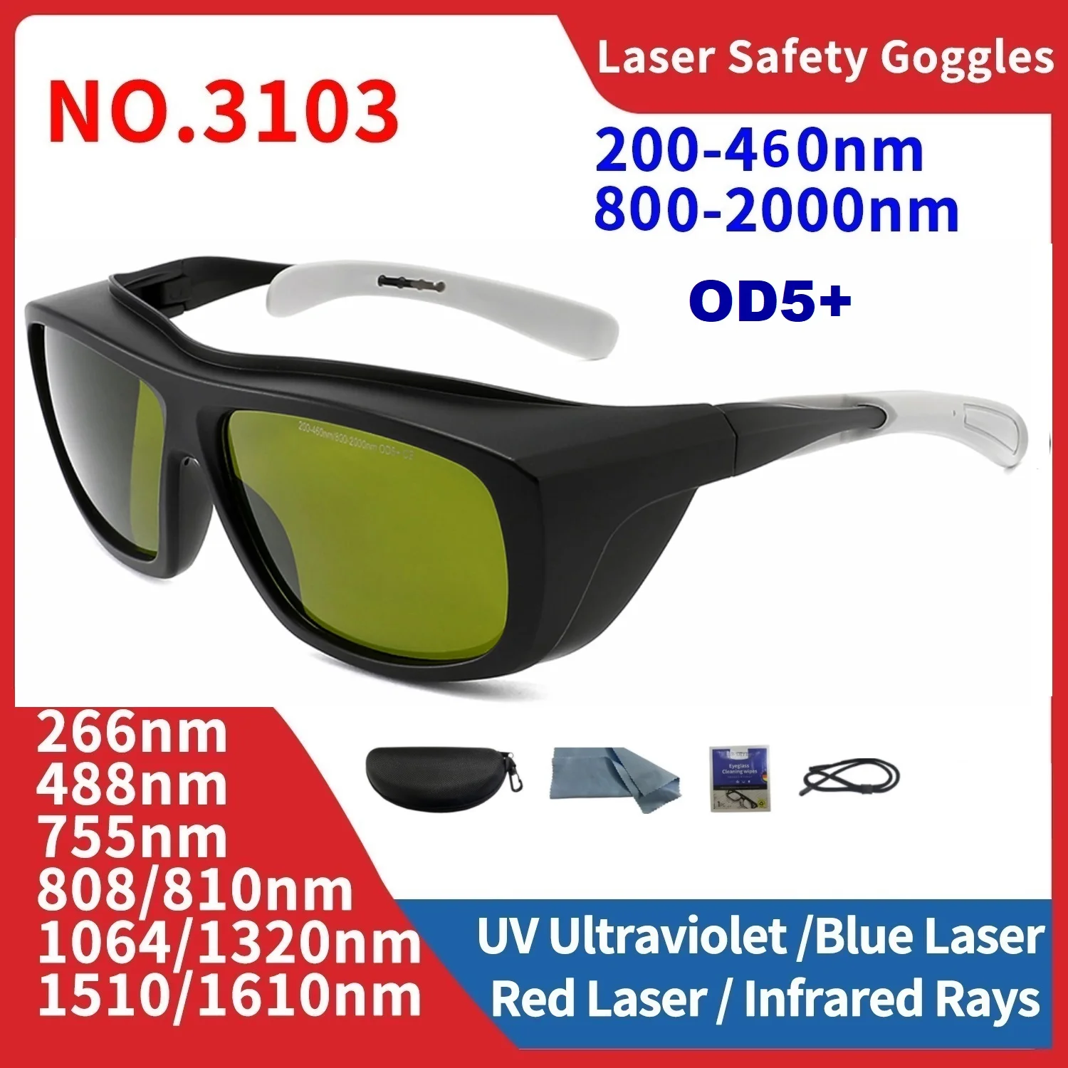 Защитные очки для лазерной защиты, защитные очки для глаз lentes de seguridad industriales UV IPI IR IPL FPV 1064 532 нм
Защитные очки для лазерной защиты, защитные очки для глаз lentes de seguridad industriales UV IPI IR IPL FPV 1064 532 нм
