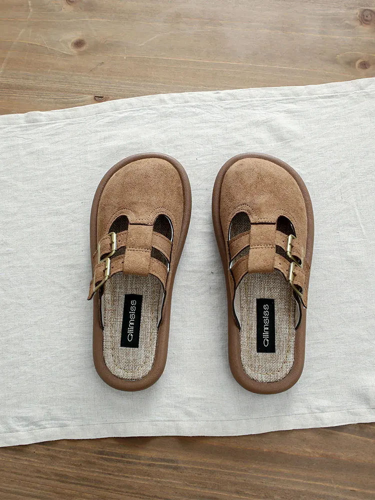Women's Summer Open-Toe Flat Bottom Birkenstyle Sandals Hollow out Slippers Breathable Forest System Retro Slip-On Shoes
Women's Summer Open-Toe Flat Bottom Birkenstyle Sandals Hollow out Slippers Breathable Forest System Retro Slip-On Shoes