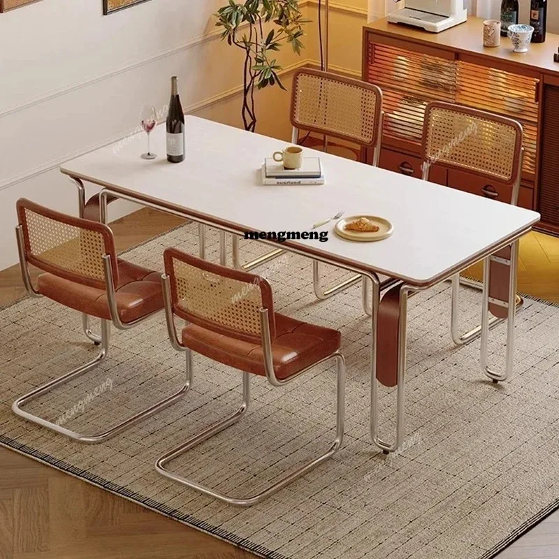 Mid-century Style Rock Slab Dining Table Italian Minimalist Stainless Steel Dining Table Retro Rectangular Home Furniture FYDT
Mid-century Style Rock Slab Dining Table Italian Minimalist Stainless Steel Dining Table Retro Rectangular Home Furniture FYDT
