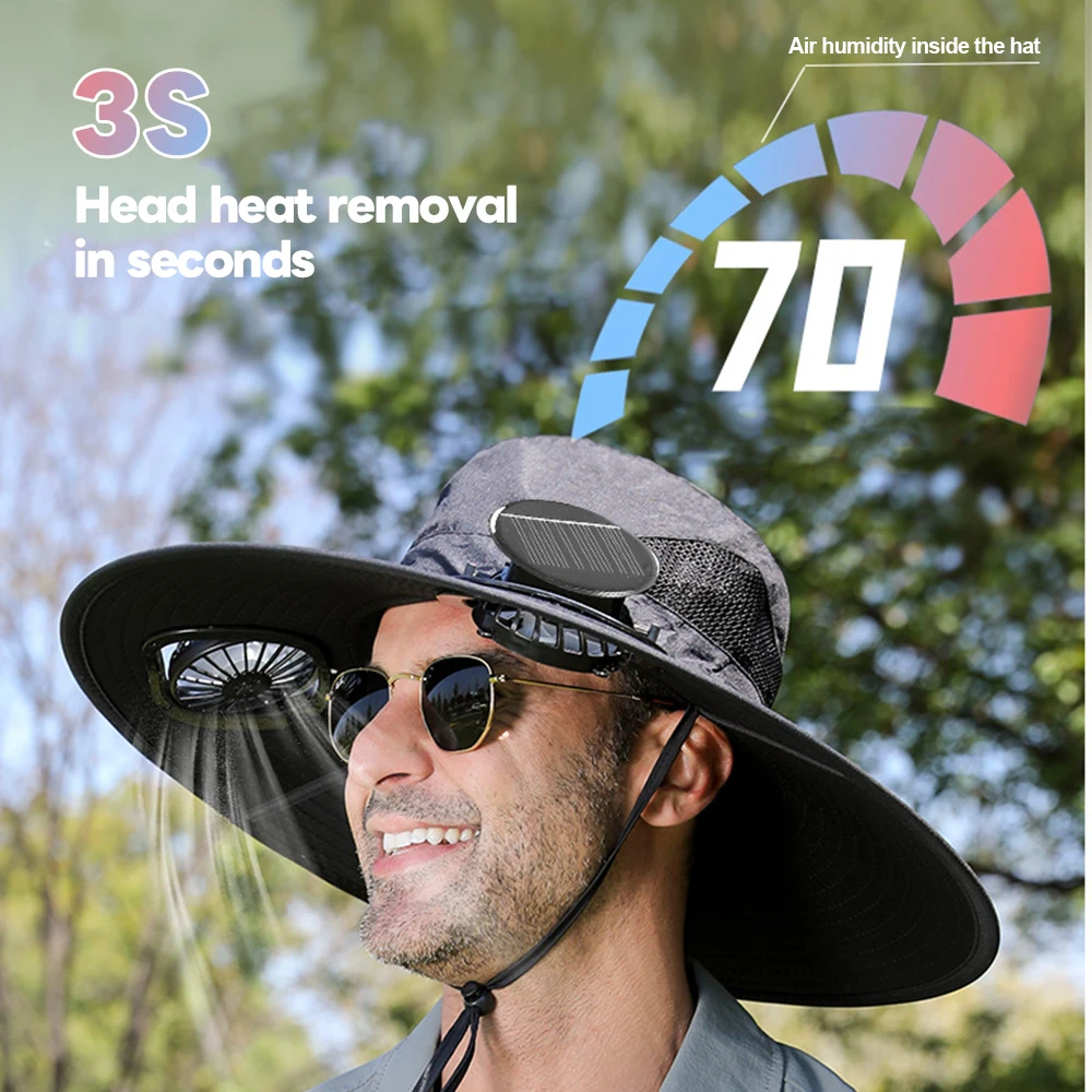 Large Size Quick Dry Bucket Hat with Solar Powered Fan USB Charging Sun Hat for Men Outdoor Hiking Camping Fishing Cooling Wear
Large Size Quick Dry Bucket Hat with Solar Powered Fan USB Charging Sun Hat for Men Outdoor Hiking Camping Fishing Cooling Wear
