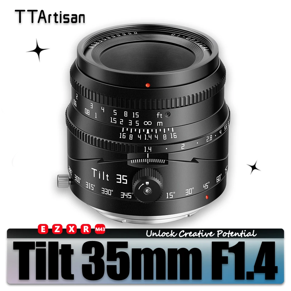 TTArtisan APS-C Tilt 35mm F1.4 Large Aperture Camera Lens for Portrait Photography with Sony E Fujifilm X Nikon Z Canon RF M43
TTArtisan APS-C Tilt 35mm F1.4 Large Aperture Camera Lens for Portrait Photography with Sony E Fujifilm X Nikon Z Canon RF M43