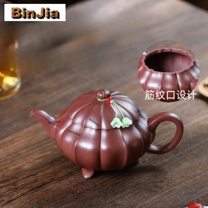300ml Boutique Yixing Purple Clay Teapots Famous Artists Handmade Tripodia Rib Pot Raw Ore Di Cao Qing Mud Kettle Zisha Tea Set
300ml Boutique Yixing Purple Clay Teapots Famous Artists Handmade Tripodia Rib Pot Raw Ore Di Cao Qing Mud Kettle Zisha Tea Set