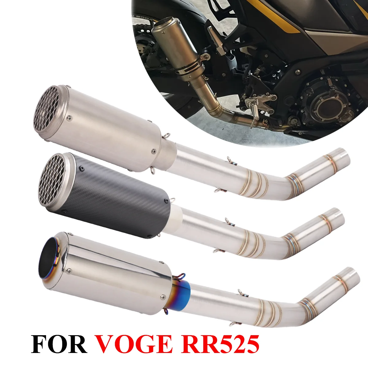 Escape Muffler For VOGE RR525 525RR 2024 2025 Motorcycle Exhaust Middle Link Pipe Slip On Tail Pipe Stainless RR525 Exhaust
Escape Muffler For VOGE RR525 525RR 2024 2025 Motorcycle Exhaust Middle Link Pipe Slip On Tail Pipe Stainless RR525 Exhaust
