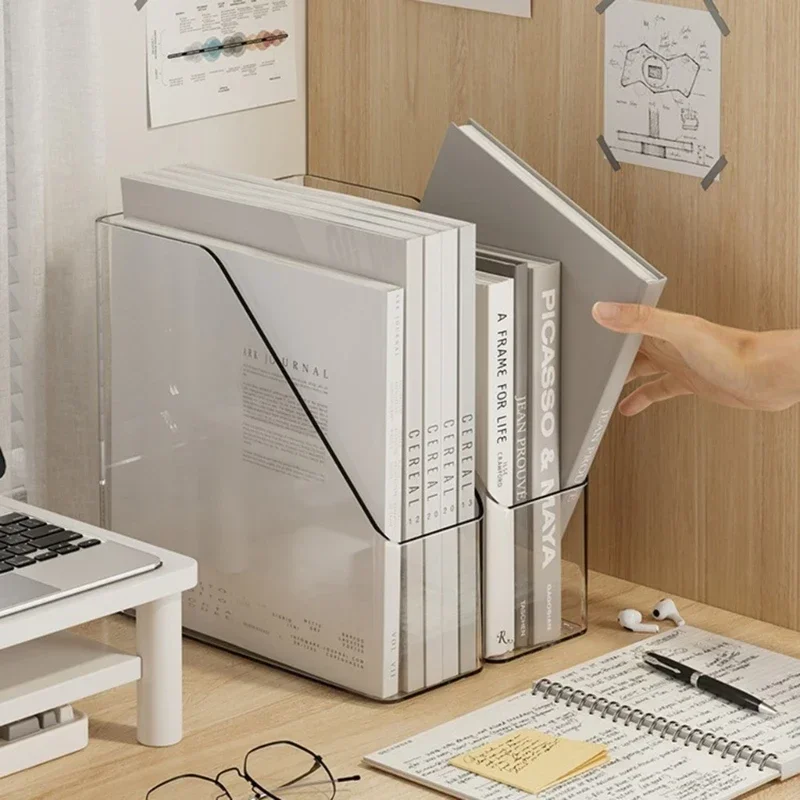 Transparent Slimming Office Folder Plastic Vertical File Sorters Clear Magazine Holder Rack Desk Organizer Convenient Decoration
Transparent Slimming Office Folder Plastic Vertical File Sorters Clear Magazine Holder Rack Desk Organizer Convenient Decoration