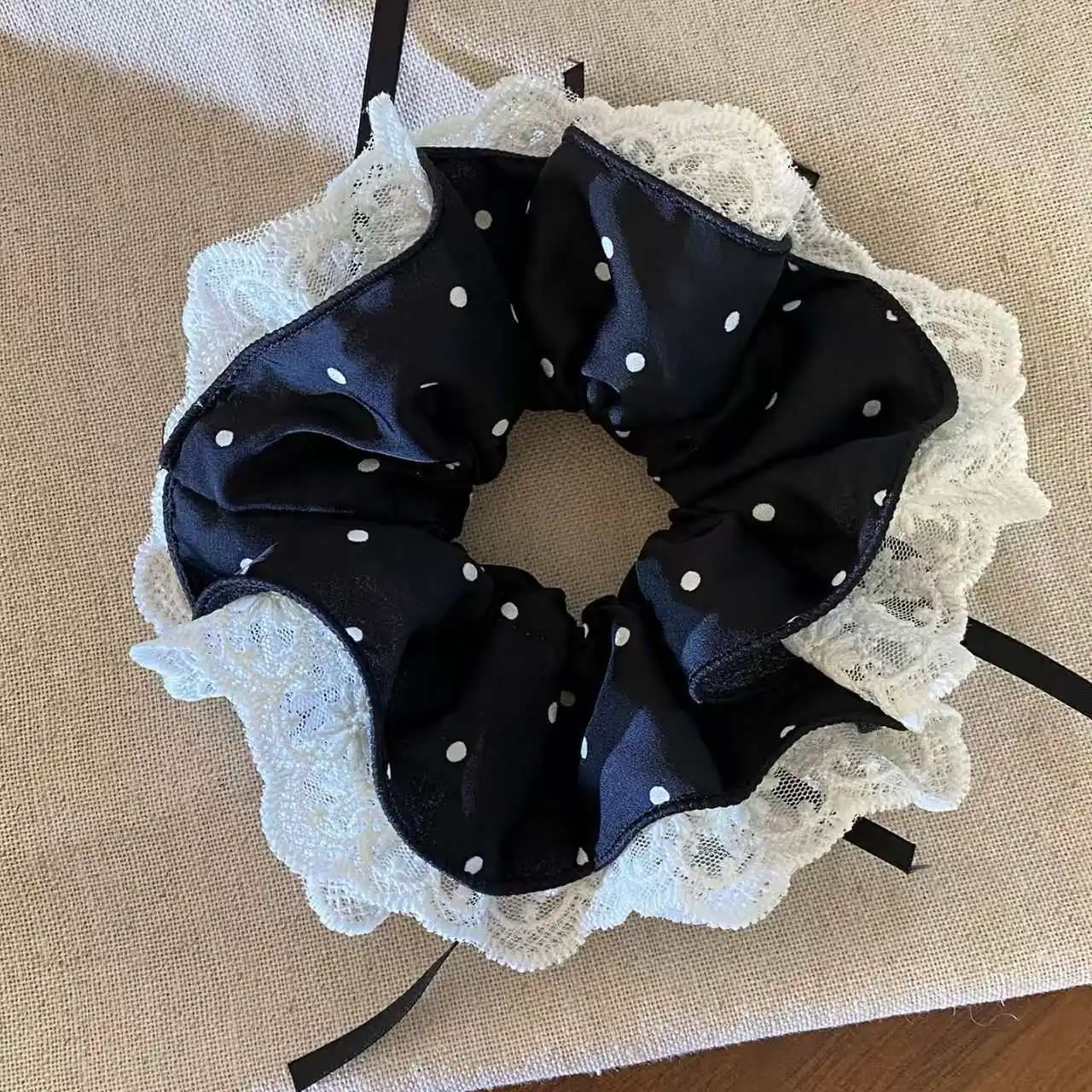 Lace Polka Dot Large Advanced Elastic Scrunchy Set for Women Ponytail Hair Accessory Premium Portable
Lace Polka Dot Large Advanced Elastic Scrunchy Set for Women Ponytail Hair Accessory Premium Portable