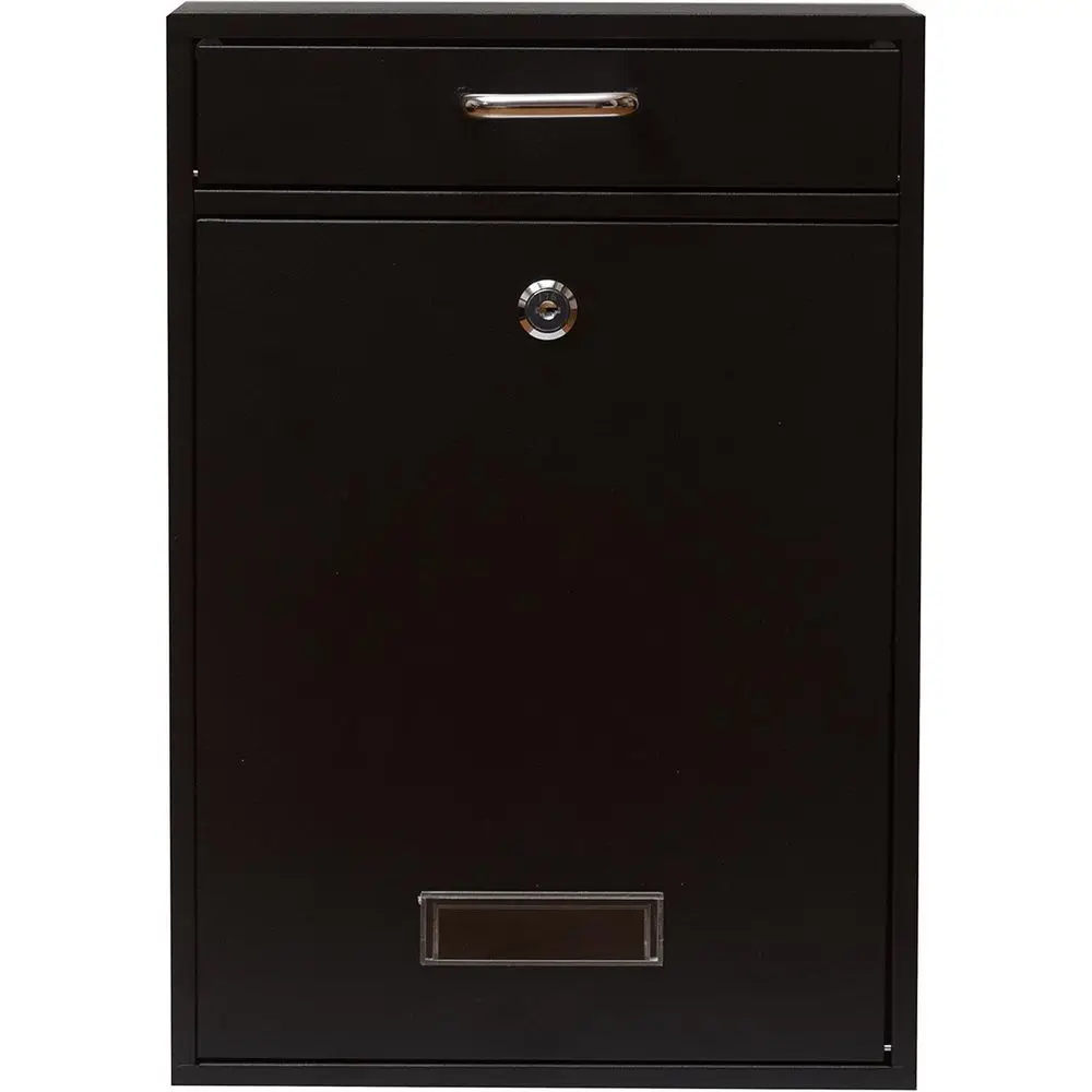 Locking Vertical Dropbox Mailbox - Safe and Secure (Large) | Made with Galvanized Steel (Black)
Locking Vertical Dropbox Mailbox - Safe and Secure (Large) | Made with Galvanized Steel (Black)