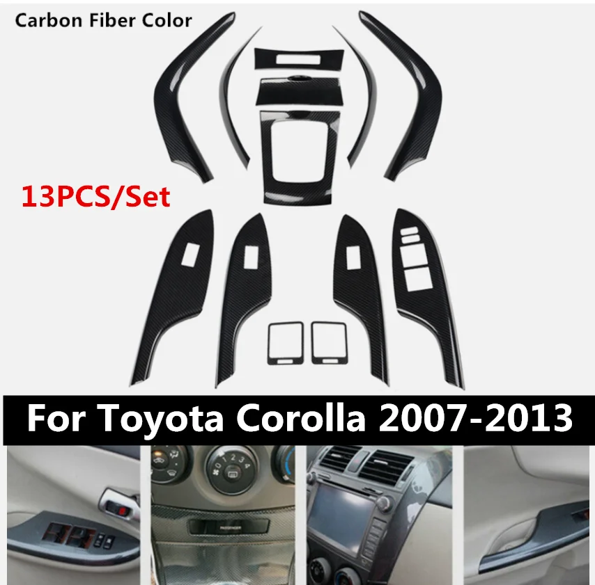 13PCS/Set Carbon fiber Car interior Kit Cover Trim Set For Toyota Corolla 2007 2008 2009 2010 2011 2012 2013
13PCS/Set Carbon fiber Car interior Kit Cover Trim Set For Toyota Corolla 2007 2008 2009 2010 2011 2012 2013