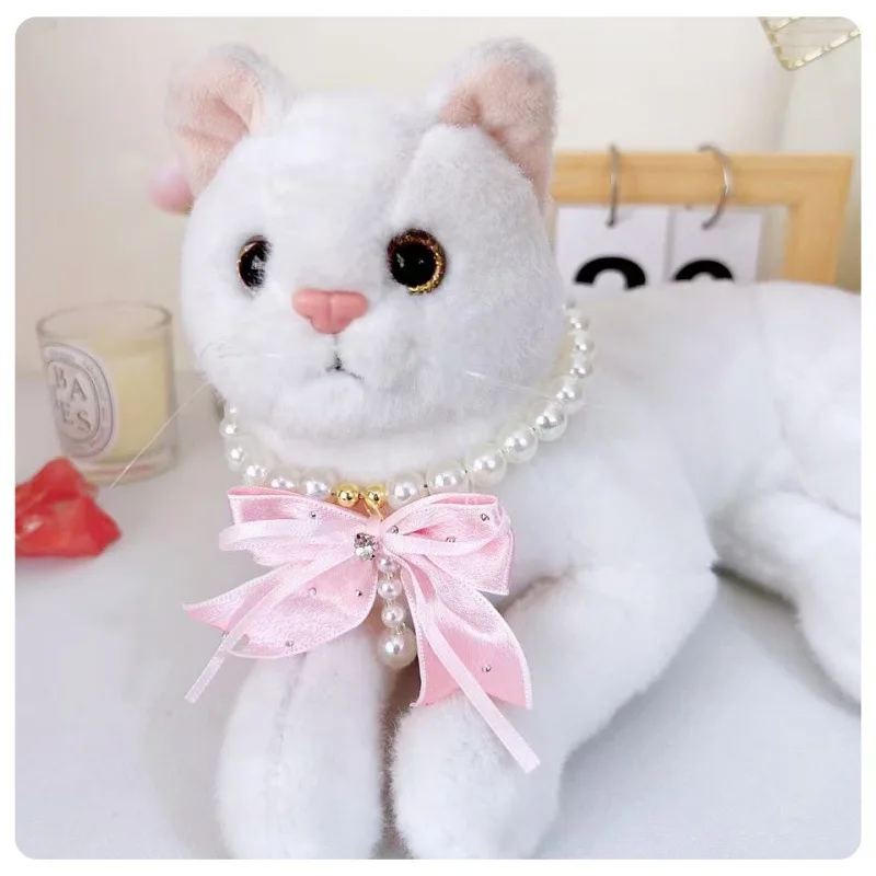 Cat Pearl Necklace Princess Style Blue Pink White Pet Bow Elegant and Sweet Collar Dog Neck Chain Cat Accessories
Cat Pearl Necklace Princess Style Blue Pink White Pet Bow Elegant and Sweet Collar Dog Neck Chain Cat Accessories