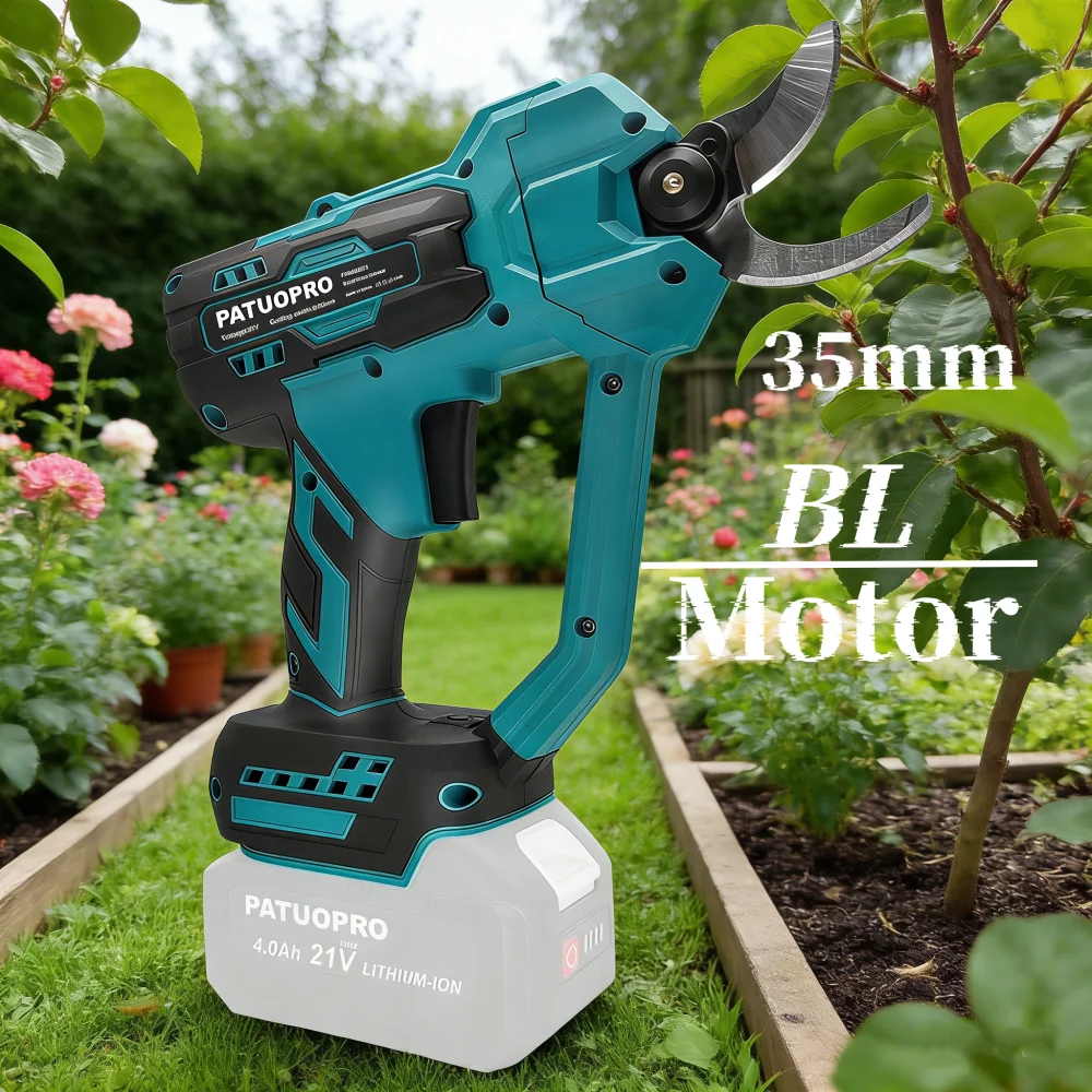 Аккумуляторные электрические секаторы PATUOPRO 35 мм, бесщеточные электрические ножницы для обрезки деревьев и бонсай, электроинструмент для аккумуляторов Makita 18В
Аккумуляторные электрические секаторы PATUOPRO 35 мм, бесщеточные электрические ножницы для обрезки деревьев и бонсай, электроинструмент для аккумуляторов Makita 18В