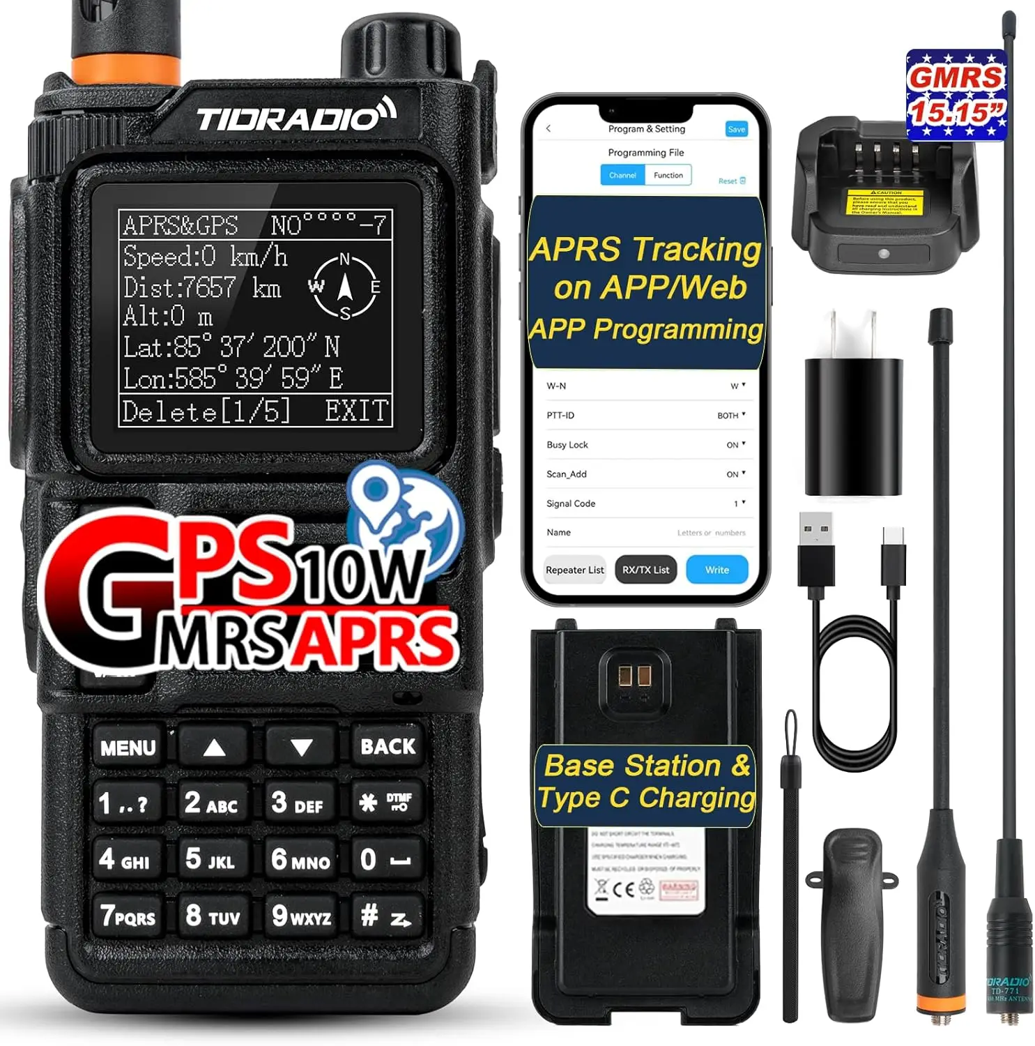 10W GPS GMRS Handheld Radio with Bluetooth, SMS, NOAA & USB-C - Long Range Two Way Walkie Talkie
10W GPS GMRS Handheld Radio with Bluetooth, SMS, NOAA & USB-C - Long Range Two Way Walkie Talkie