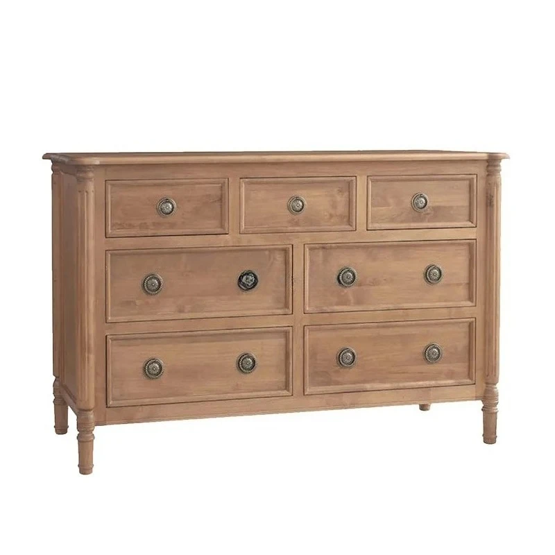 American high-end seven-chest cabinet home bedroom design storage retro creative solid wood locker
American high-end seven-chest cabinet home bedroom design storage retro creative solid wood locker