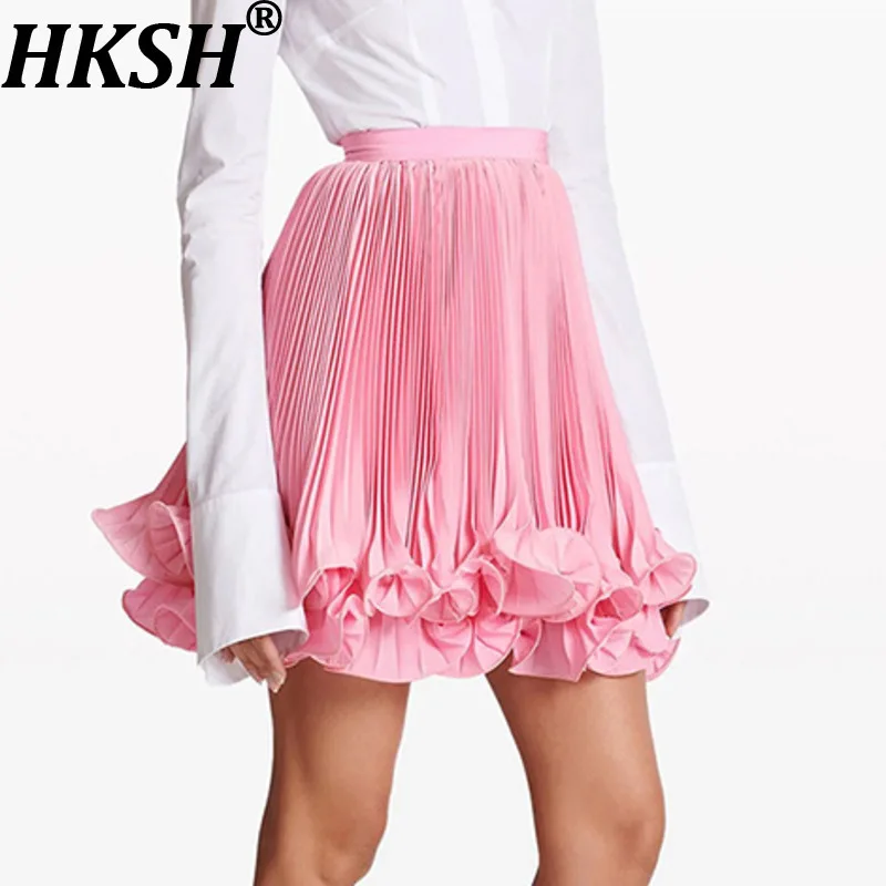 HKSH 2025 Summer New Women Fashion Elegant High Street Sweet Chic Solid Color Rolled Hem Double Layer Pleated Short Skirt HK7111
HKSH 2025 Summer New Women Fashion Elegant High Street Sweet Chic Solid Color Rolled Hem Double Layer Pleated Short Skirt HK7111