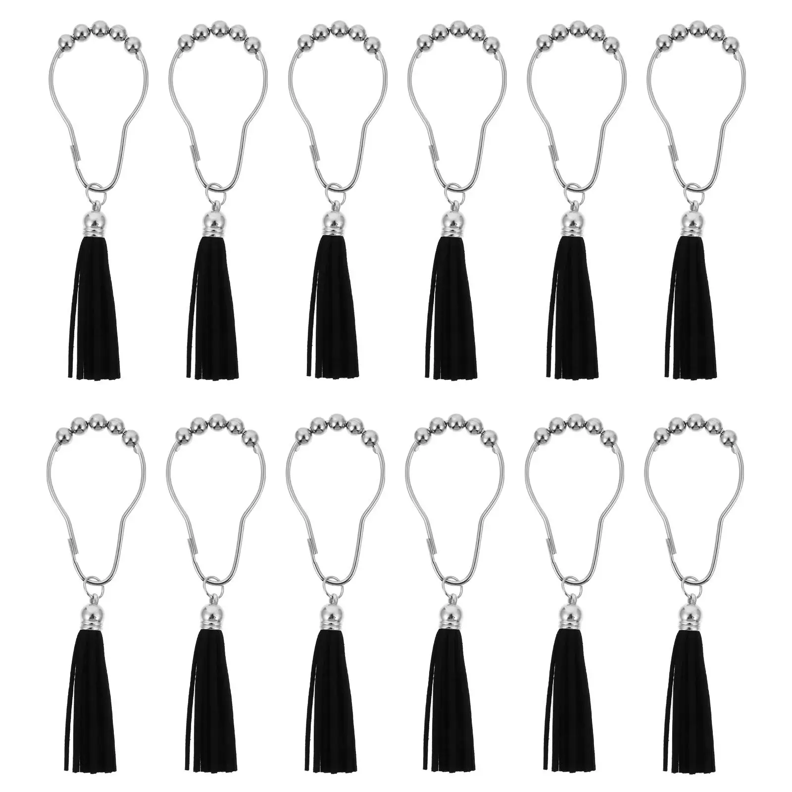 12 Pcs Decorate Tassel Shower Curtain Hook Clothes Racks Matte Nickel Hooks Stainless Steel Bathroom Rings
12 Pcs Decorate Tassel Shower Curtain Hook Clothes Racks Matte Nickel Hooks Stainless Steel Bathroom Rings