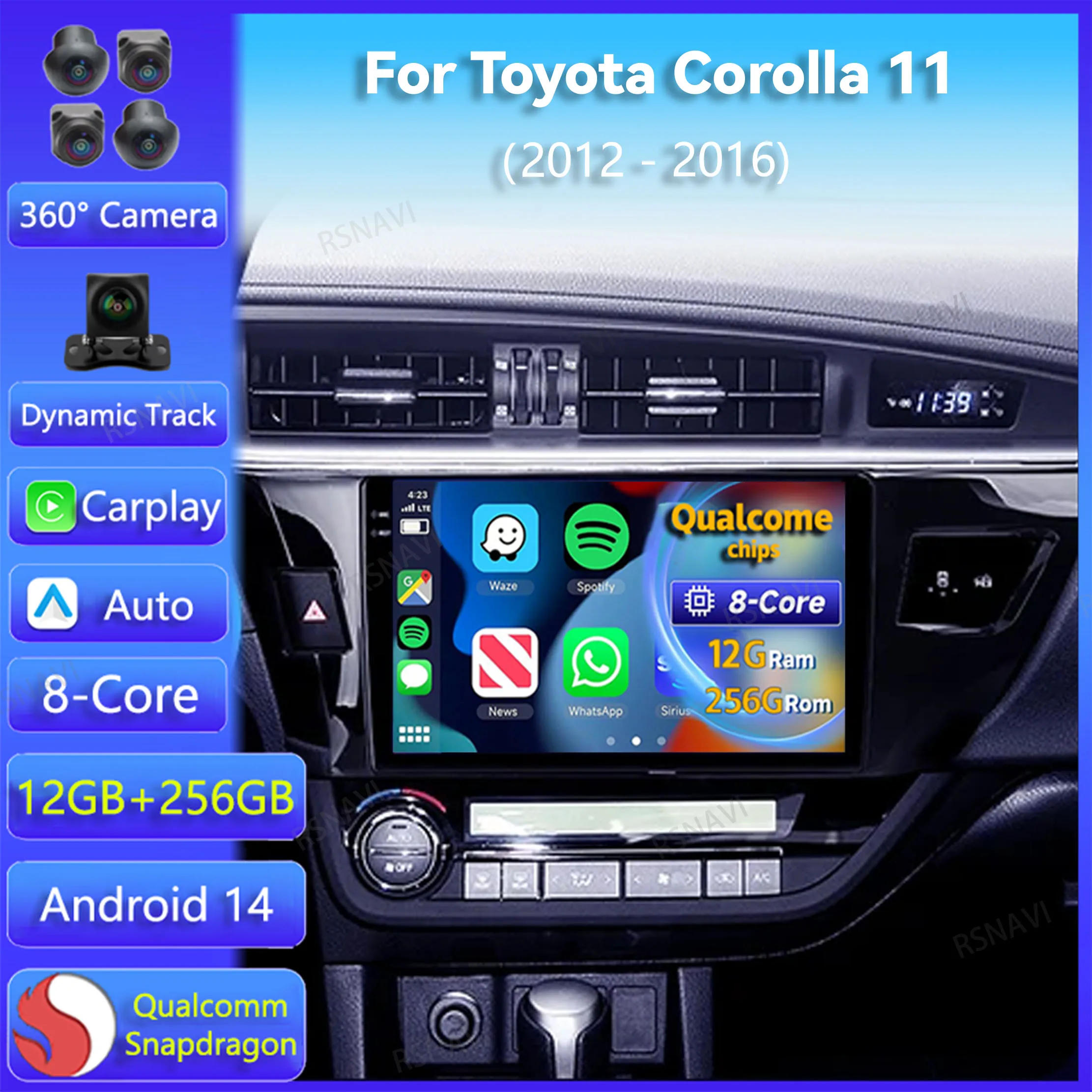 Android 14 Carplay Auto для Toyota Corolla 11 2012 2013-2016 Автомобильный радиоприемник GPS-навигация Плеер Головное устройство 2K Экран Видео Стерео
Android 14 Carplay Auto для Toyota Corolla 11 2012 2013-2016 Автомобильный радиоприемник GPS-навигация Плеер Головное устройство 2K Экран Видео Стерео