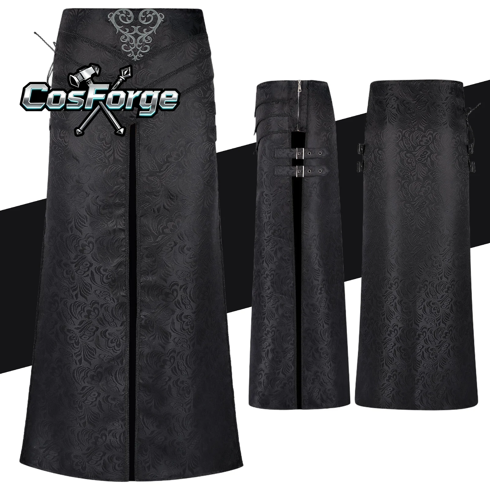 Medieval Vintage Men's Stand Collar Trench Coat - Steampunk Vest Court Halloween Costume
Medieval Vintage Men's Stand Collar Trench Coat - Steampunk Vest Court Halloween Costume