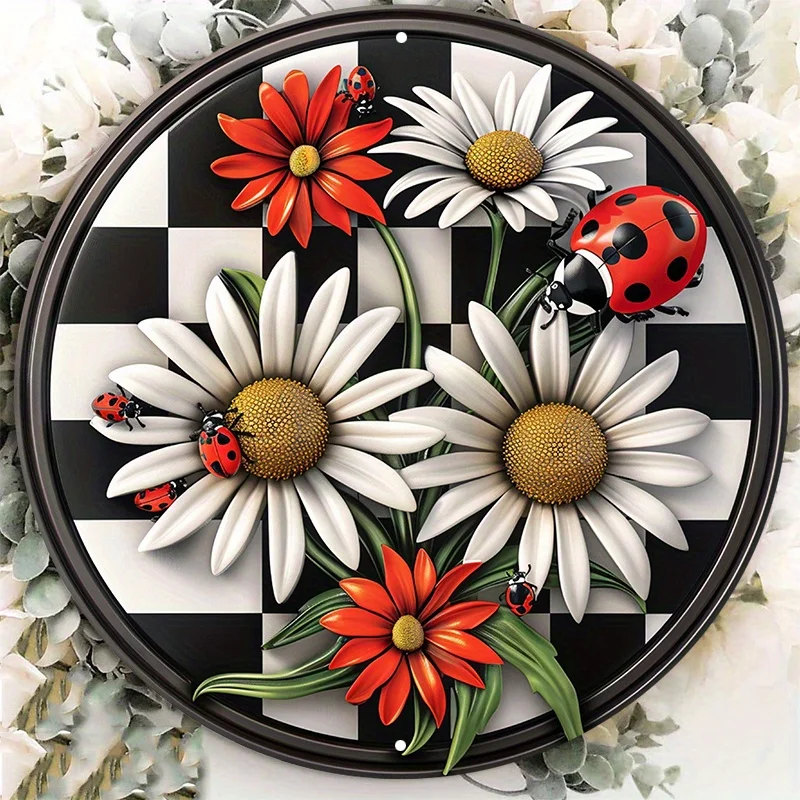 Aluminum Metal Welcome Sign with Ladybugs and Flowers, Waterproof, Weather-Resistant, Outdoor Wall Art, Home Decor, 8x8Inch, 1Pc
Aluminum Metal Welcome Sign with Ladybugs and Flowers, Waterproof, Weather-Resistant, Outdoor Wall Art, Home Decor, 8x8Inch, 1Pc