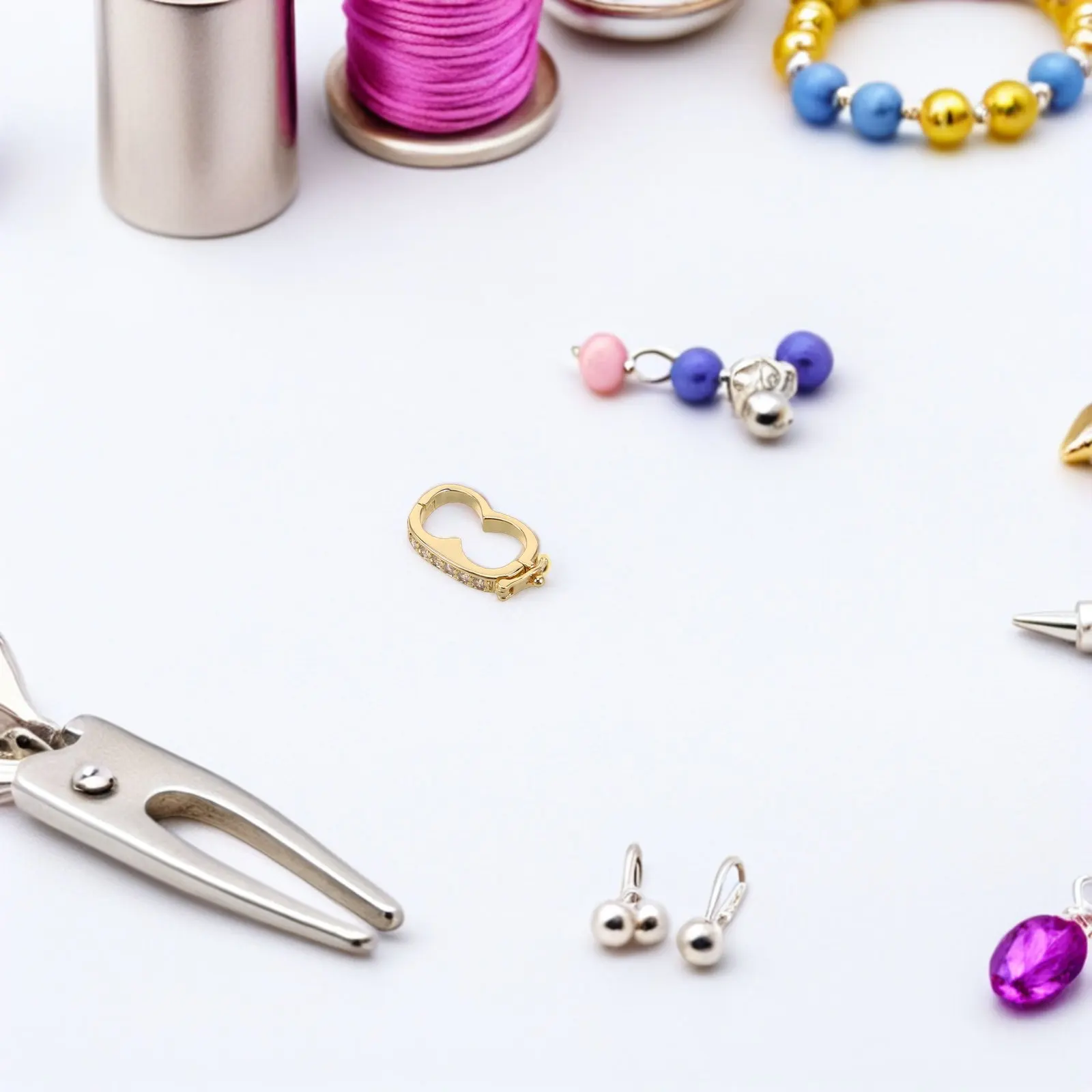 6Pcs DIY Jewelry Clasps Rhinestone Metal Charms Necklace Chain Shortener Replacement Bail Clasp Pendant Hook Clasp Bracelet
6Pcs DIY Jewelry Clasps Rhinestone Metal Charms Necklace Chain Shortener Replacement Bail Clasp Pendant Hook Clasp Bracelet