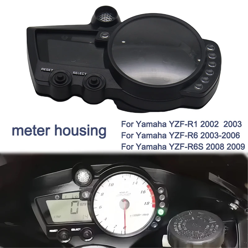 For Yamaha YZF-R1 YZF-R6 2003-2006 R6S 2008-2009 Motorcycle Speedometer Tachometer Instrument Gauge Cluster Case Cover
For Yamaha YZF-R1 YZF-R6 2003-2006 R6S 2008-2009 Motorcycle Speedometer Tachometer Instrument Gauge Cluster Case Cover