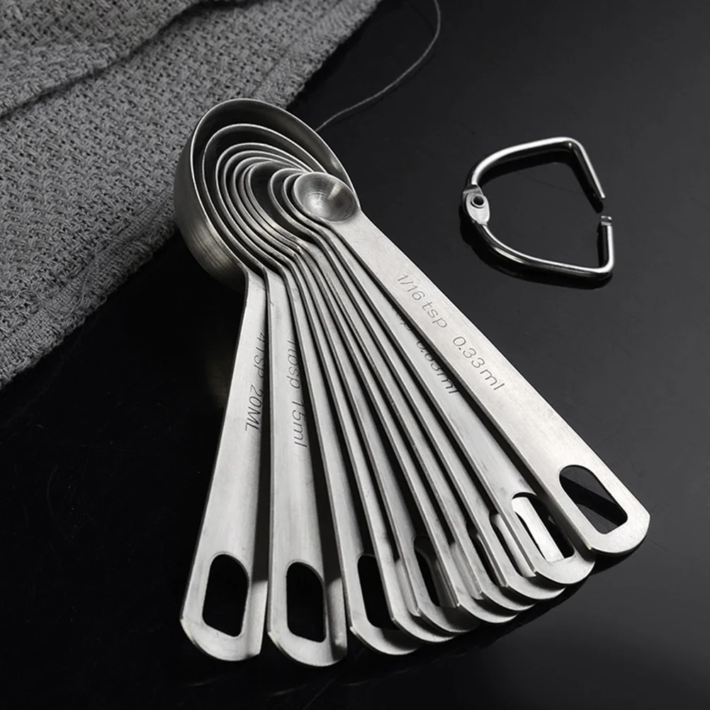 10 pcs 1 Set Stainless Steel Measuring Spoons Baking Spoon Kit Graduated Scale Rustproof Easy Clean Comfort Handle Kitchen
10 pcs 1 Set Stainless Steel Measuring Spoons Baking Spoon Kit Graduated Scale Rustproof Easy Clean Comfort Handle Kitchen