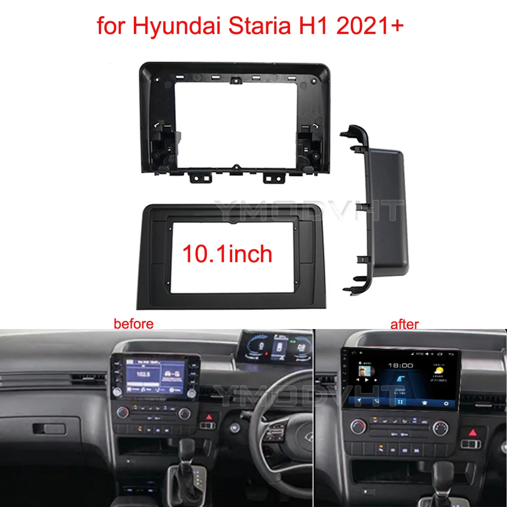 10.1inch Car Radio Fascia for Hyundai Staria H1 2021+ DVD Stereo Frame Plate Mounting Dash Installation Bezel Trim Kit
10.1inch Car Radio Fascia for Hyundai Staria H1 2021+ DVD Stereo Frame Plate Mounting Dash Installation Bezel Trim Kit