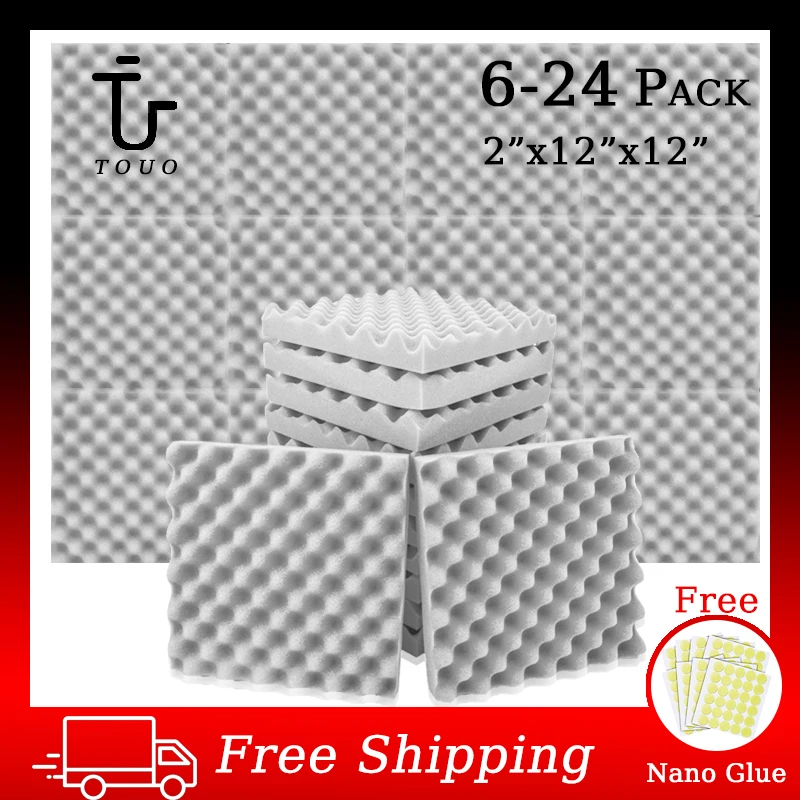 TOUO Acoustic Foam 6/12/24 Pcs Egg Crate Sound Insulation Sound-absorbing Soundproof Foam Panels Ceiling Self-adhesive Sponge
TOUO Acoustic Foam 6/12/24 Pcs Egg Crate Sound Insulation Sound-absorbing Soundproof Foam Panels Ceiling Self-adhesive Sponge