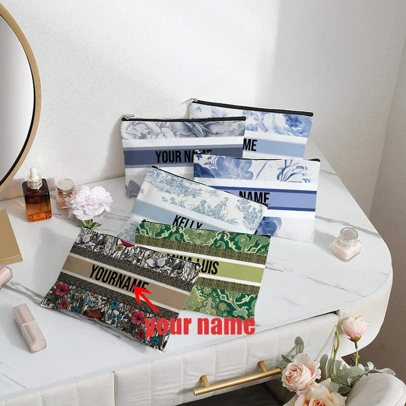 Custom Name Travel Cosmetic Organizer Women Office Supplies Storage Pouch Canvas Personalized Gift Makeup Bag Pencil Case Purse
Custom Name Travel Cosmetic Organizer Women Office Supplies Storage Pouch Canvas Personalized Gift Makeup Bag Pencil Case Purse
