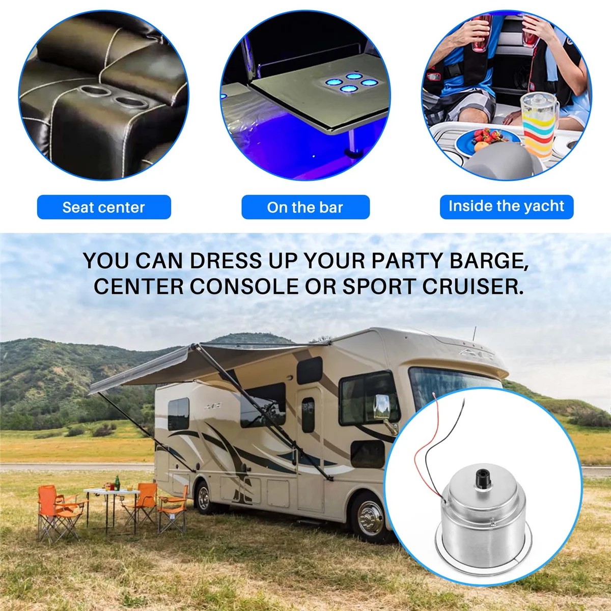 ABAZJ Led Light Drink Holder Led Recessed Stainless Steel Cup Drink Holder Cup Shape for Car Marine Boat
ABAZJ Led Light Drink Holder Led Recessed Stainless Steel Cup Drink Holder Cup Shape for Car Marine Boat