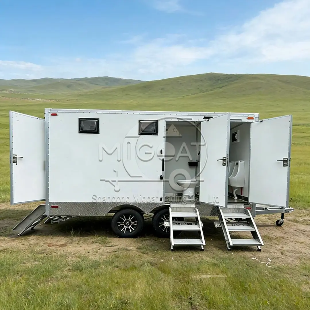 Eco-Friendly Towable Portable Bathroom Trailer with Multiple Stalls And Sink for Events And Construction Sites
Eco-Friendly Towable Portable Bathroom Trailer with Multiple Stalls And Sink for Events And Construction Sites