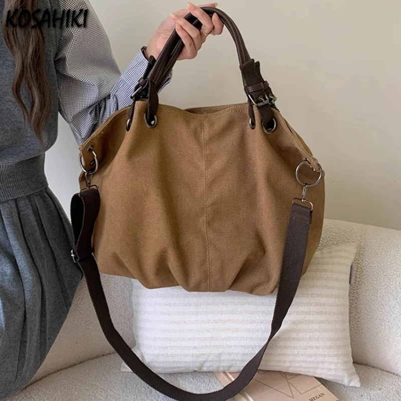 Vintage Casual Women Tote Bags Streetwear All Match Vintage Simple Shoulder Bag Y2k Aesthetic Grunge Trendy Handbags Crossbody
Vintage Casual Women Tote Bags Streetwear All Match Vintage Simple Shoulder Bag Y2k Aesthetic Grunge Trendy Handbags Crossbody