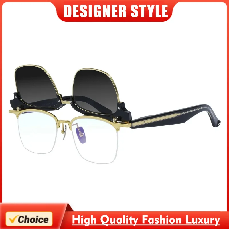 9999 Style Pure titanium half-frame flip-up polarized sunglasses UV400 Men's acetate Prescription eyeglass frames Outdoor M-96
9999 Style Pure titanium half-frame flip-up polarized sunglasses UV400 Men's acetate Prescription eyeglass frames Outdoor M-96